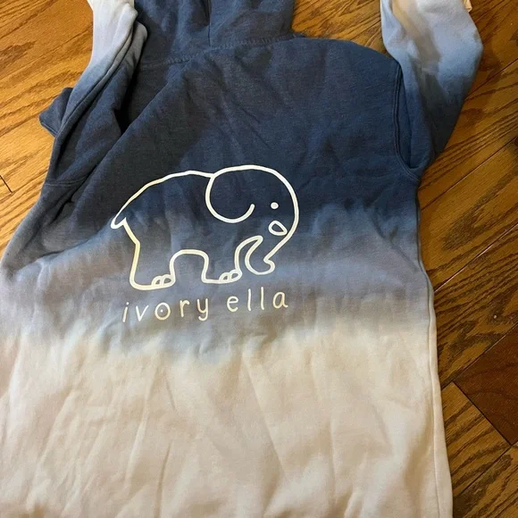 Blue and White Ombre Hoodie - Picture 2 of 2